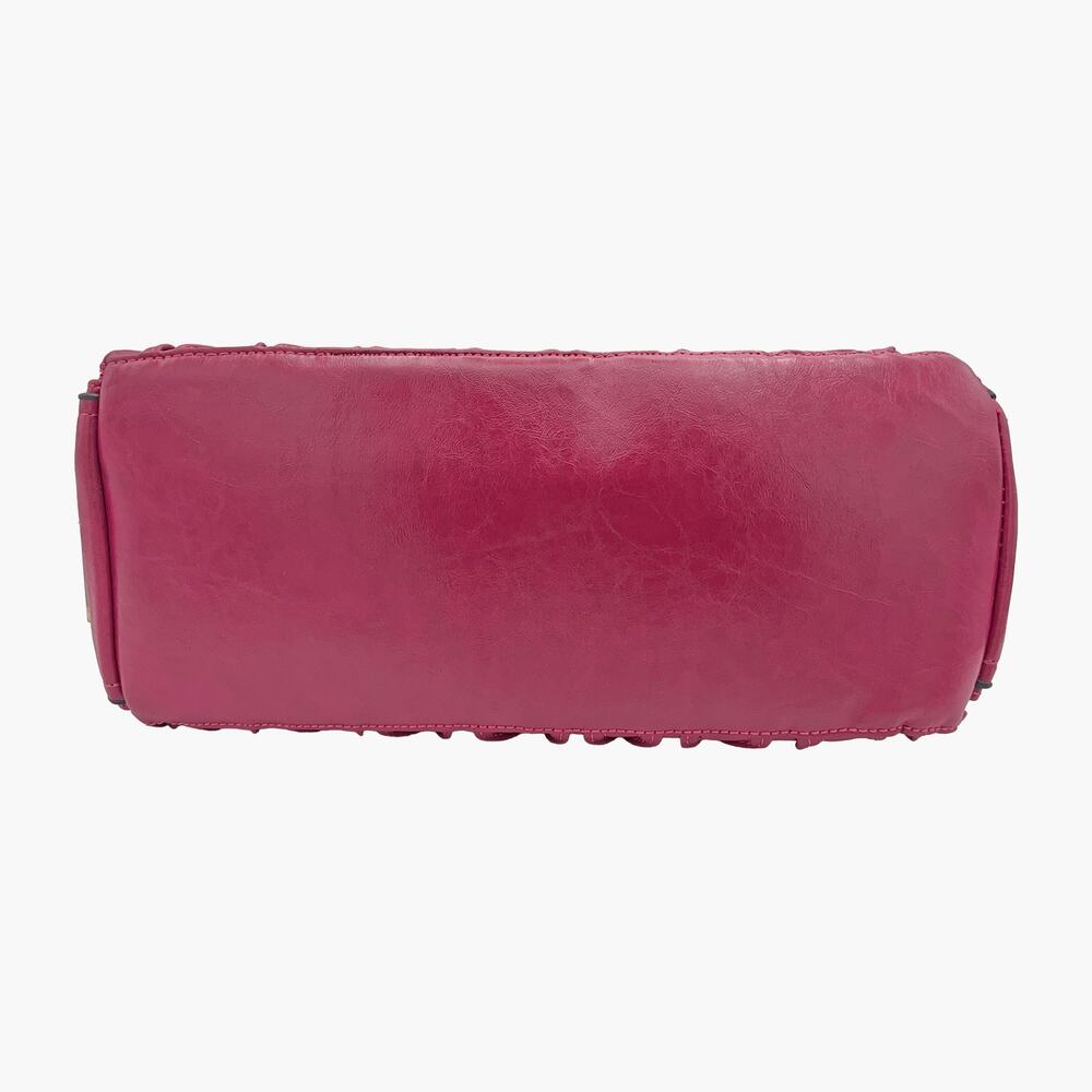 ANDREW MARC Pleated Leather Shoulder Bag (Rose Pink) - Picture 4 of 10
